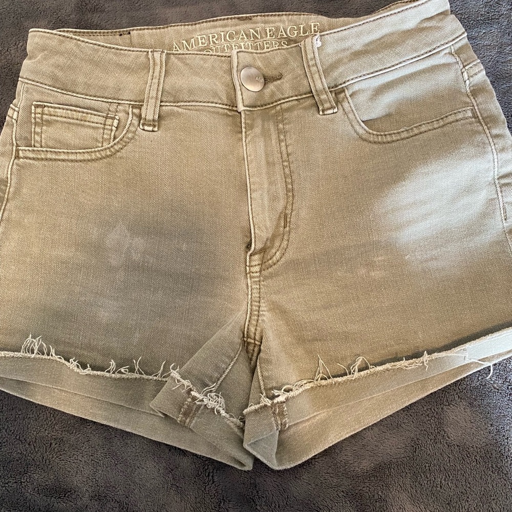 American Eagle Outfitters High Waist Green Shorts